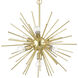 Tribeca 7 Light 25 inch Soft Gold with Polished Brass Accents Pendant Chandelier Ceiling Light