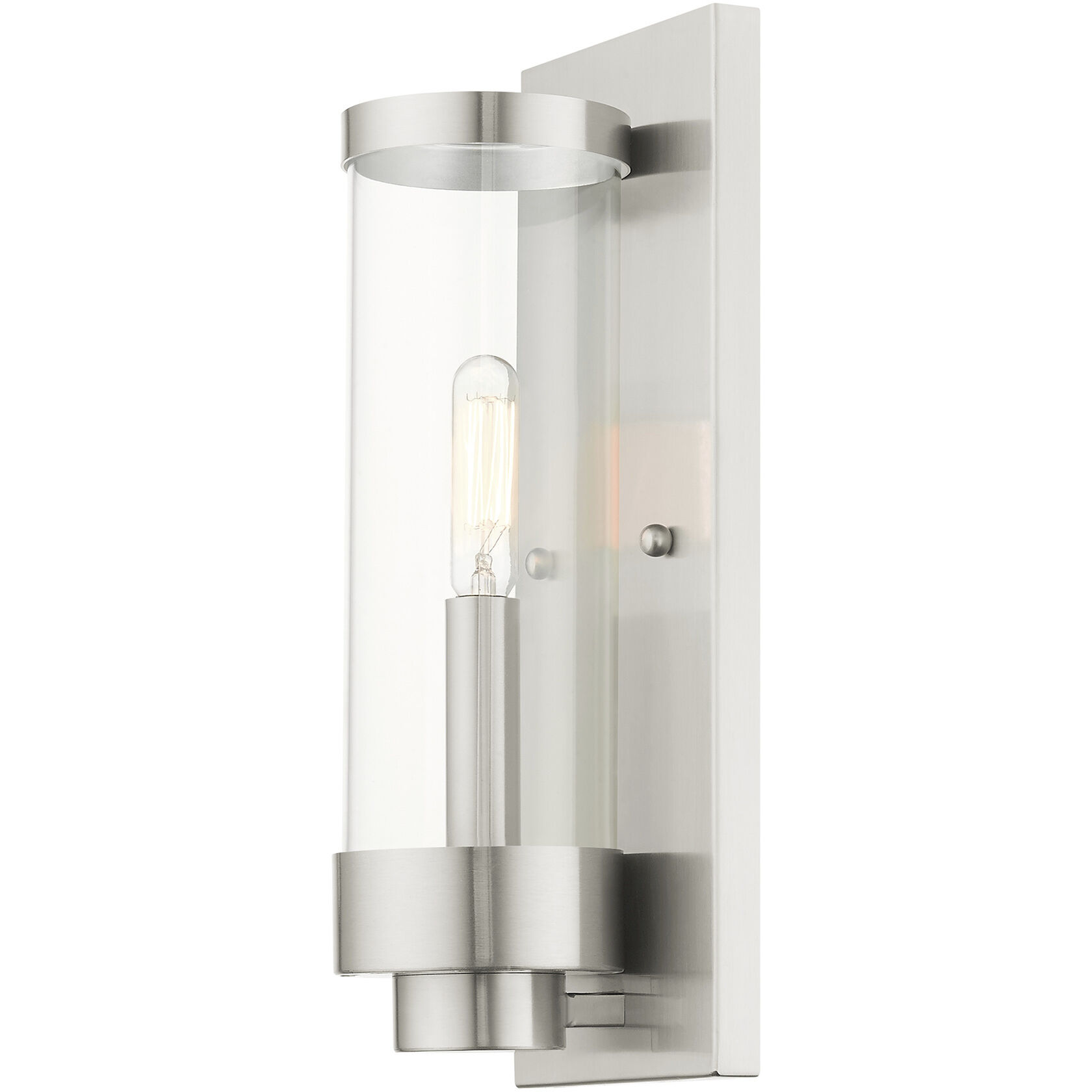 Hillcrest 1 Light 12 inch Brushed Nickel Outdoor ADA Wall Lantern