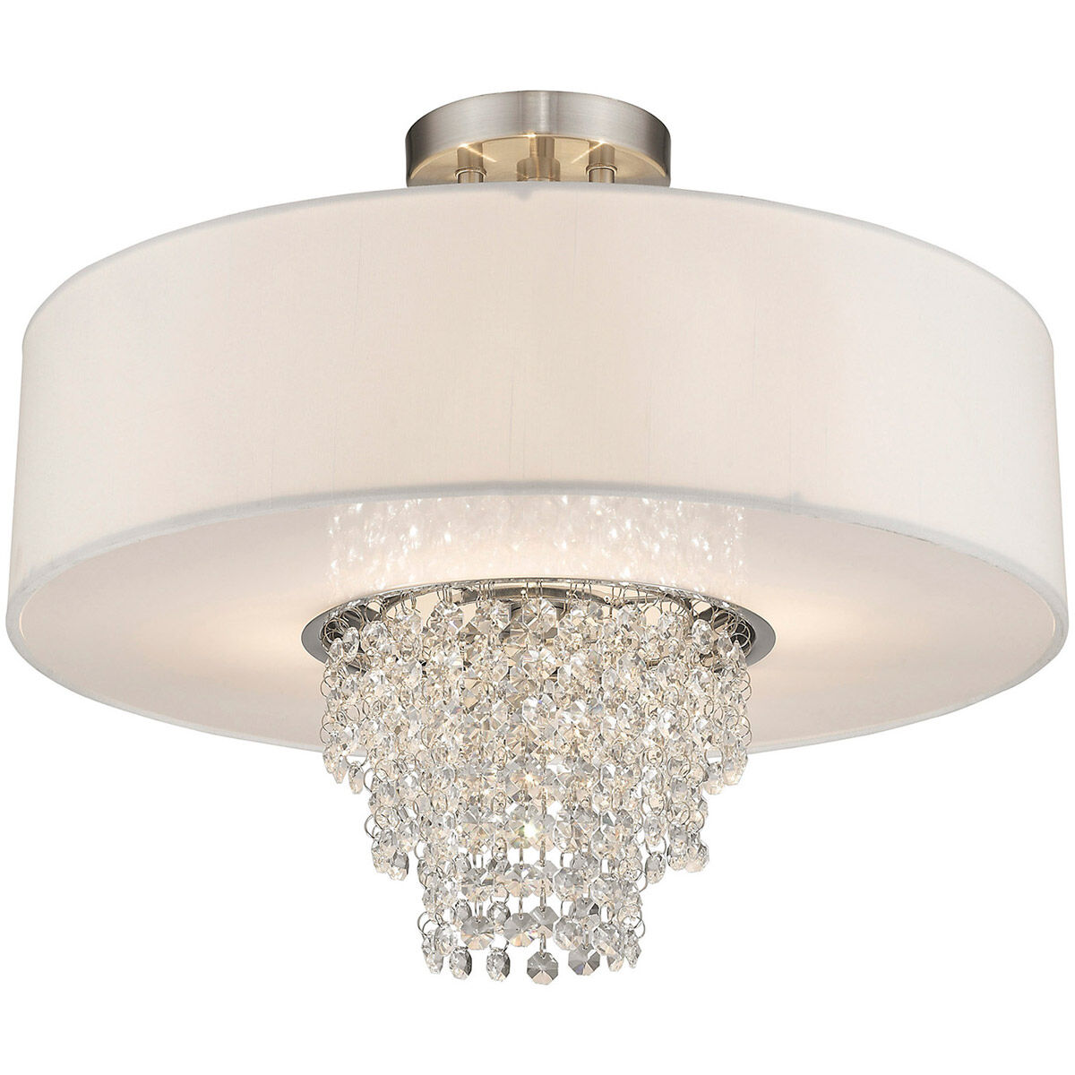 Carlisle 4 Light 18 inch Brushed Nickel Semi-Flush Mount Ceiling Light