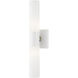 Aero 2 Light 5 inch Textured White with Brushed Nickel Accent ADA ADA Wall Sconce Wall Light