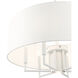 Meridian 7 Light 24 inch White Pendant Chandelier Ceiling Light