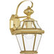 Georgetown 1 Light 15 inch Polished Brass Outdoor Wall Lantern