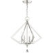 Diamond 4 Light 18 inch Brushed Nickel Chandelier Ceiling Light