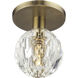 Whitfield 1 Light 7 inch Natural Brass Semi-Flush Ceiling Light