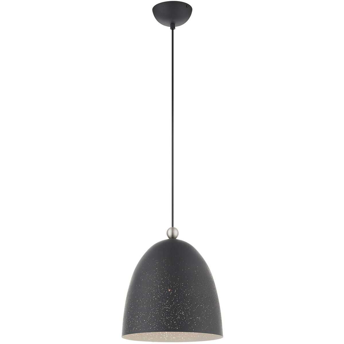 Arlington 1 Light 12 inch Scandinavian Gray with Brushed Nickel Accents Pendant Ceiling Light