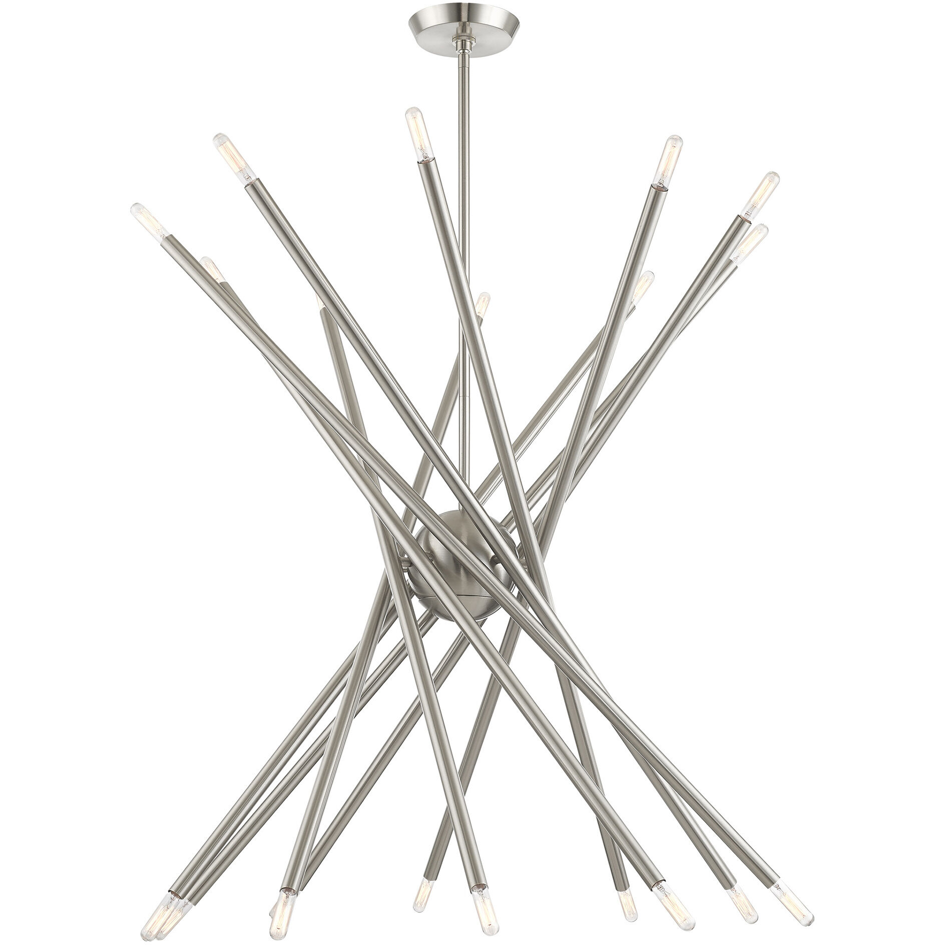 Soho 20 Light 38 inch Brushed Nickel Chandelier Ceiling Light