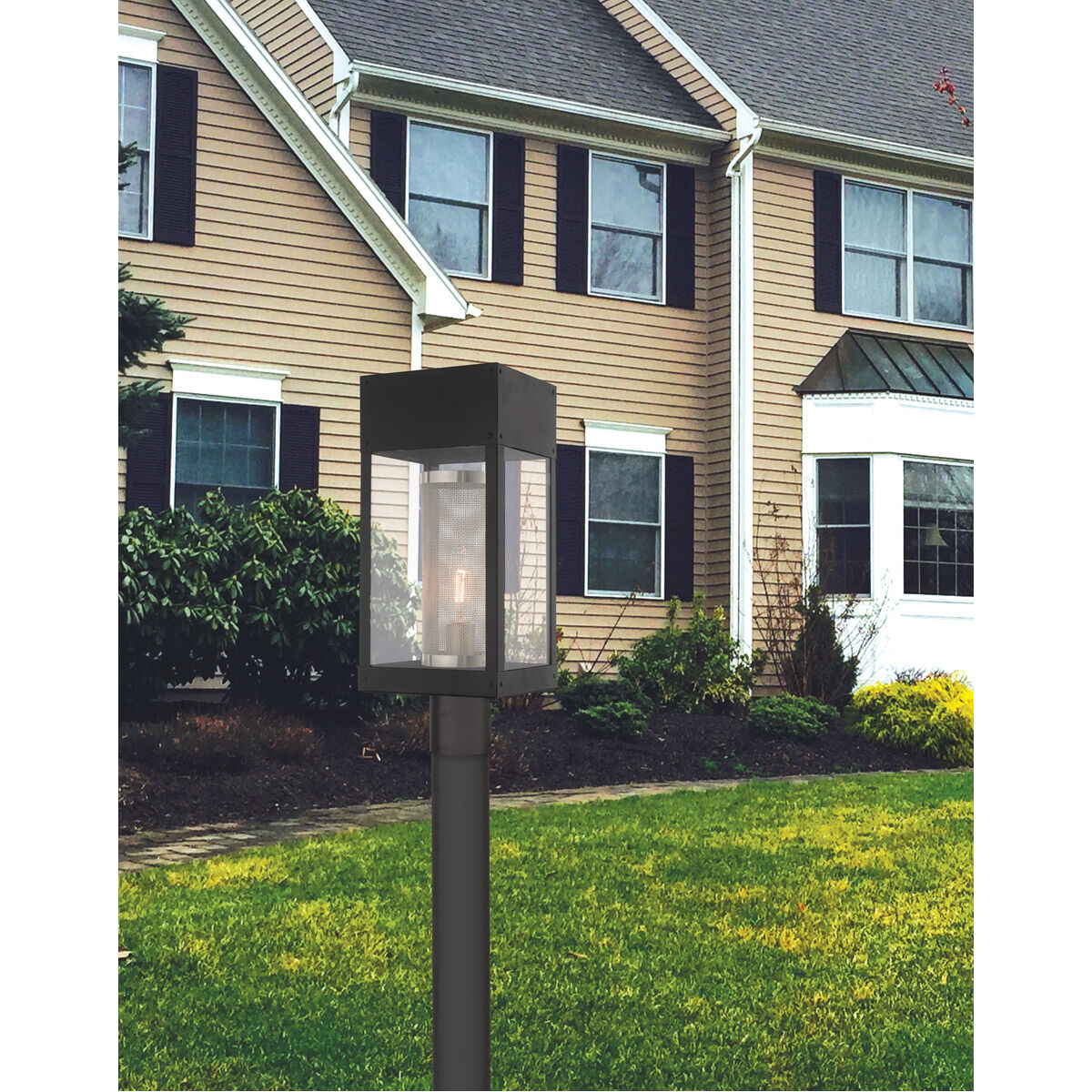 Franklin 1 Light 19 inch Black Outdoor Post Top Lantern