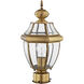 Monterey 1 Light 17 inch Antique Brass Outdoor Post Top Lantern