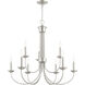 Estate 9 Light 30 inch Brushed Nickel Chandelier Ceiling Light