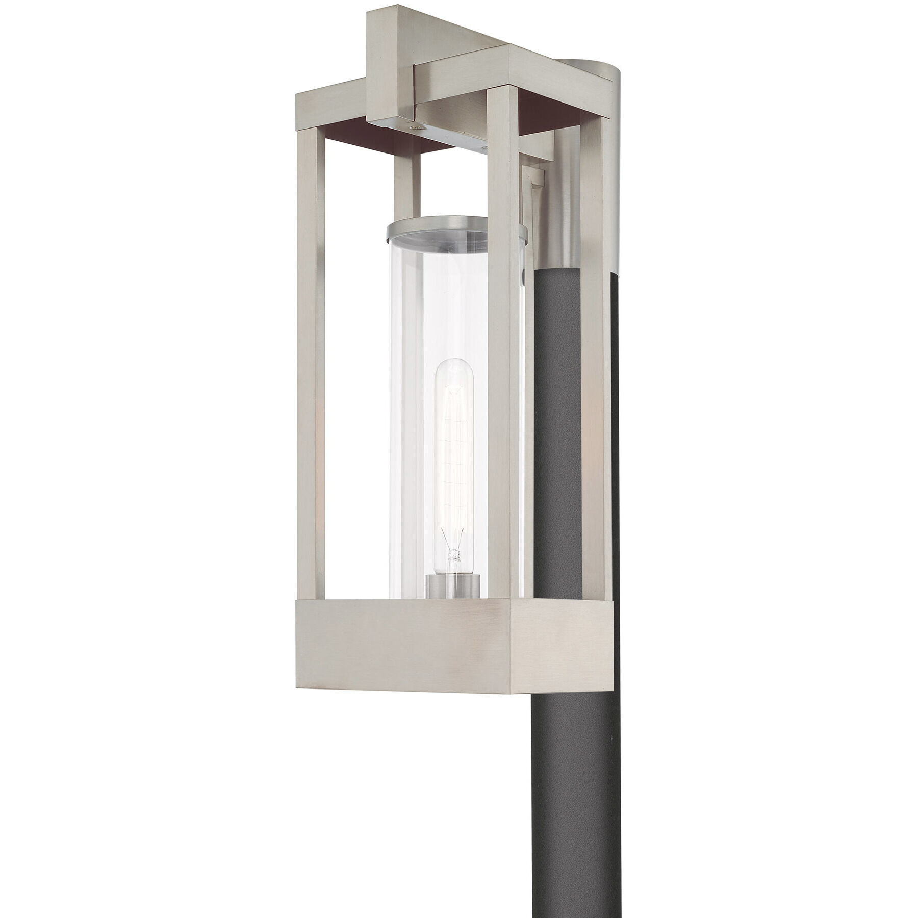 Delancey 1 Light 18.88 inch Brushed Nickel Outdoor Post Top Lantern