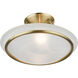 Newburgh 2 Light 12 inch Antique Brass Semi-Flush Ceiling Light