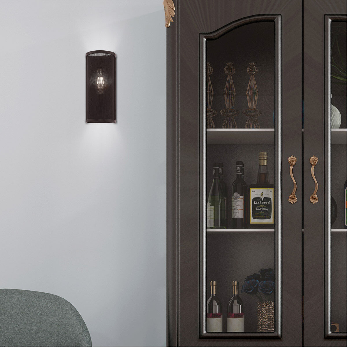 Braddock 1 Light 5 inch Bronze ADA ADA Wall Sconce Wall Light