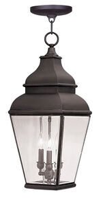 Exeter 3 Light 10 inch Black Outdoor Pendant Lantern
