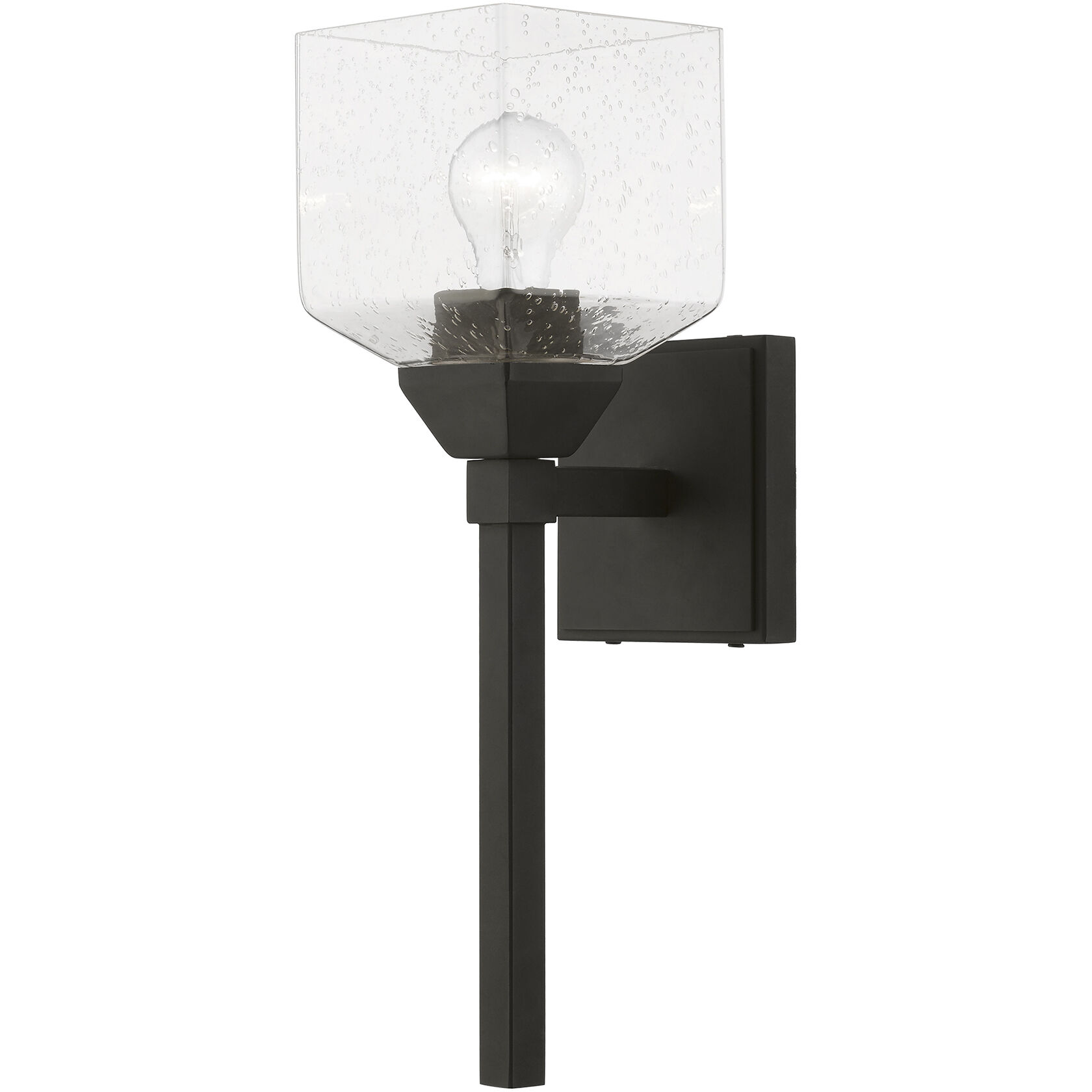 Aragon 1 Light 5 inch Black Vanity Sconce Wall Light