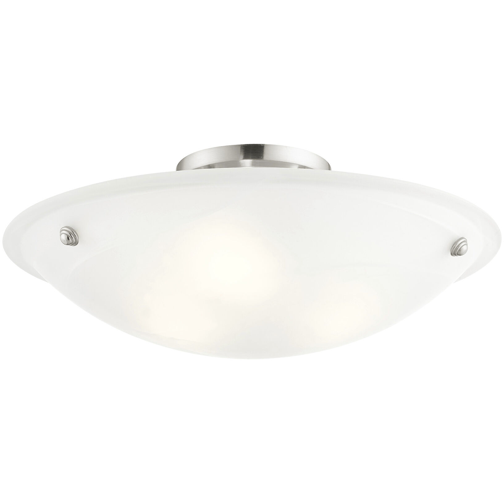 Oasis 3 Light 20 inch Brushed Nickel Semi-Flush Mount Ceiling Light