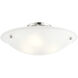 Oasis 3 Light 20 inch Brushed Nickel Semi-Flush Mount Ceiling Light