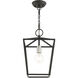 Devone 1 Light 10 inch Black Convertible Semi Flush/Lantern Ceiling Light