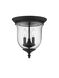 Legacy 3 Light 12 inch Black Flush Mount Ceiling Light