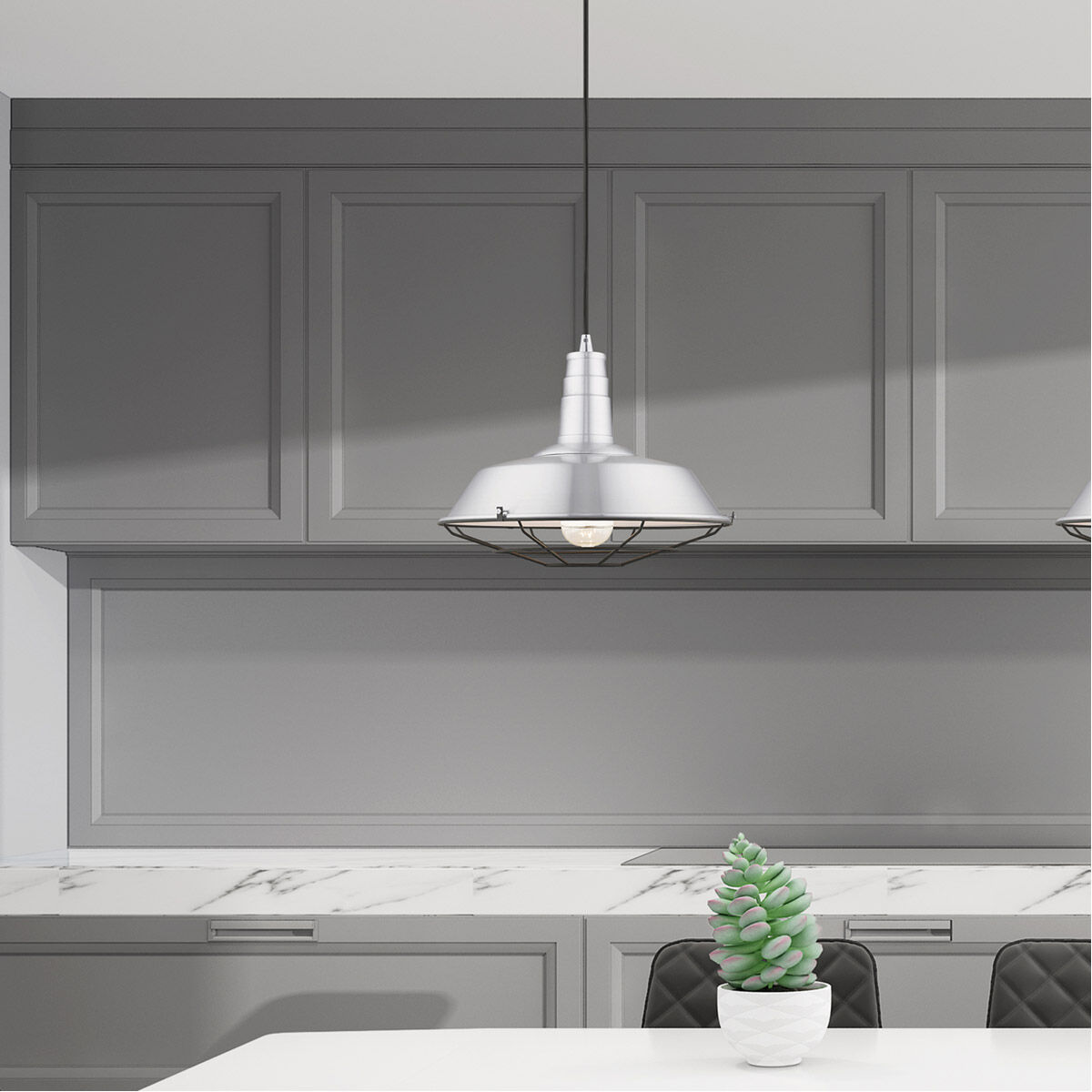 Allison 1 Light 14 inch Brushed Aluminum Mini Pendant Ceiling Light