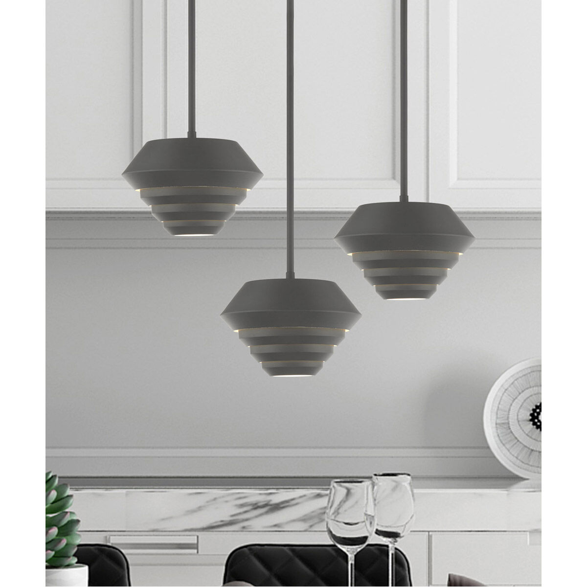 Amsterdam 1 Light 10 inch Scandinavian Gray Mini Pendant Ceiling Light