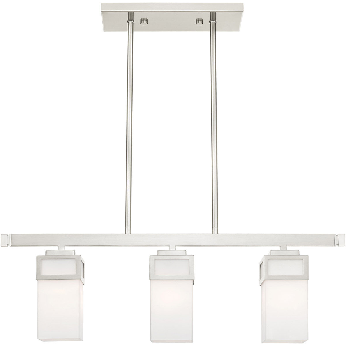 Harding 3 Light 28 inch Brushed Nickel Linear Chandelier Ceiling Light