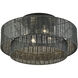 Weavington 4 Light 21 inch Black Semi Flush Mount Ceiling Light, Extra Large