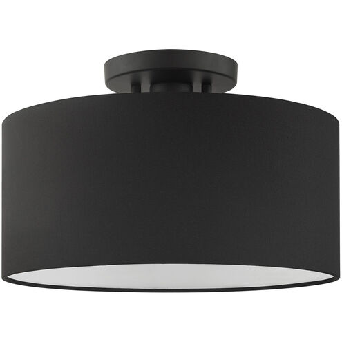 Bainbridge 1 Light 13 inch Black Semi Flush Ceiling Light