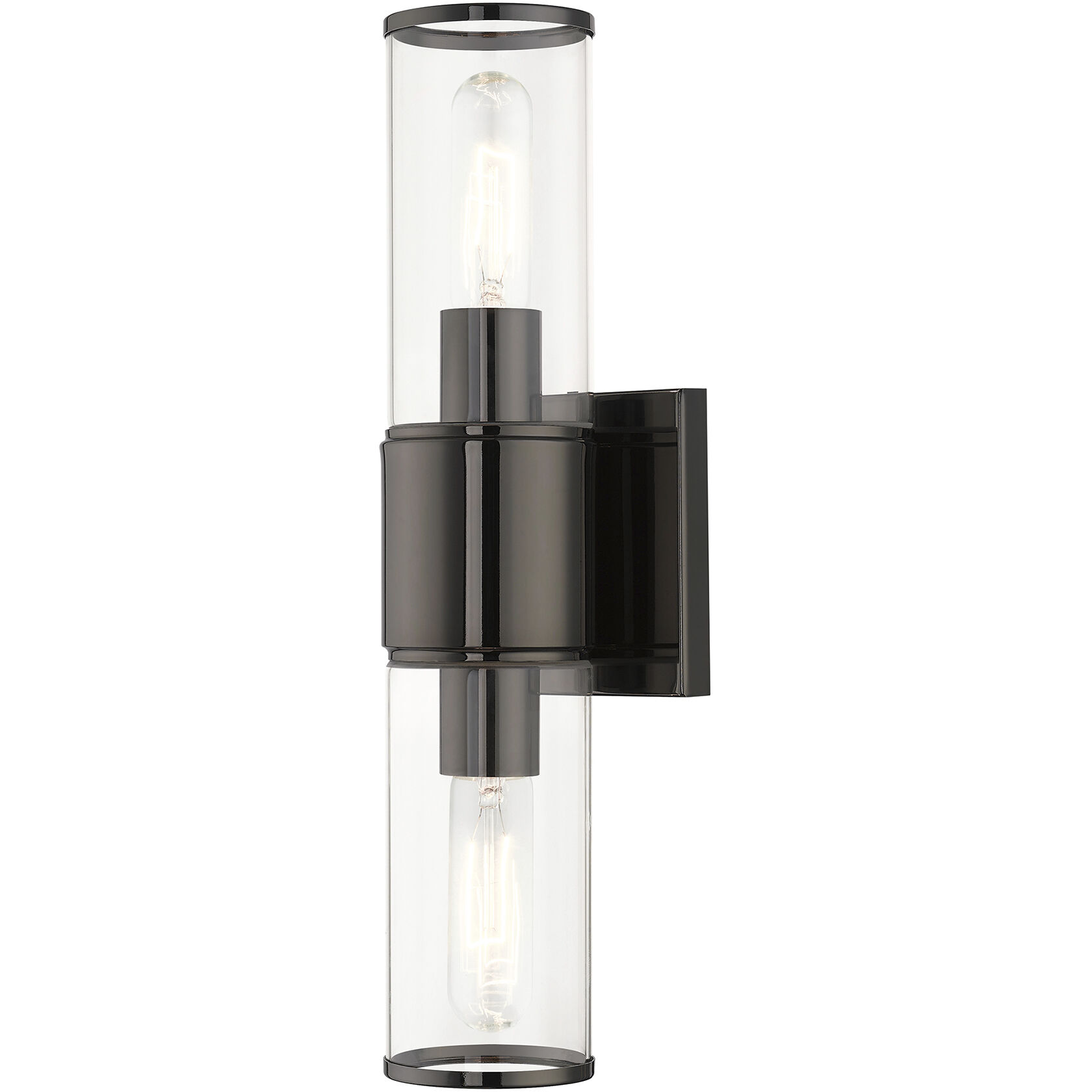 Quincy 2 Light 16 inch Black Chrome Vanity Sconce Wall Light