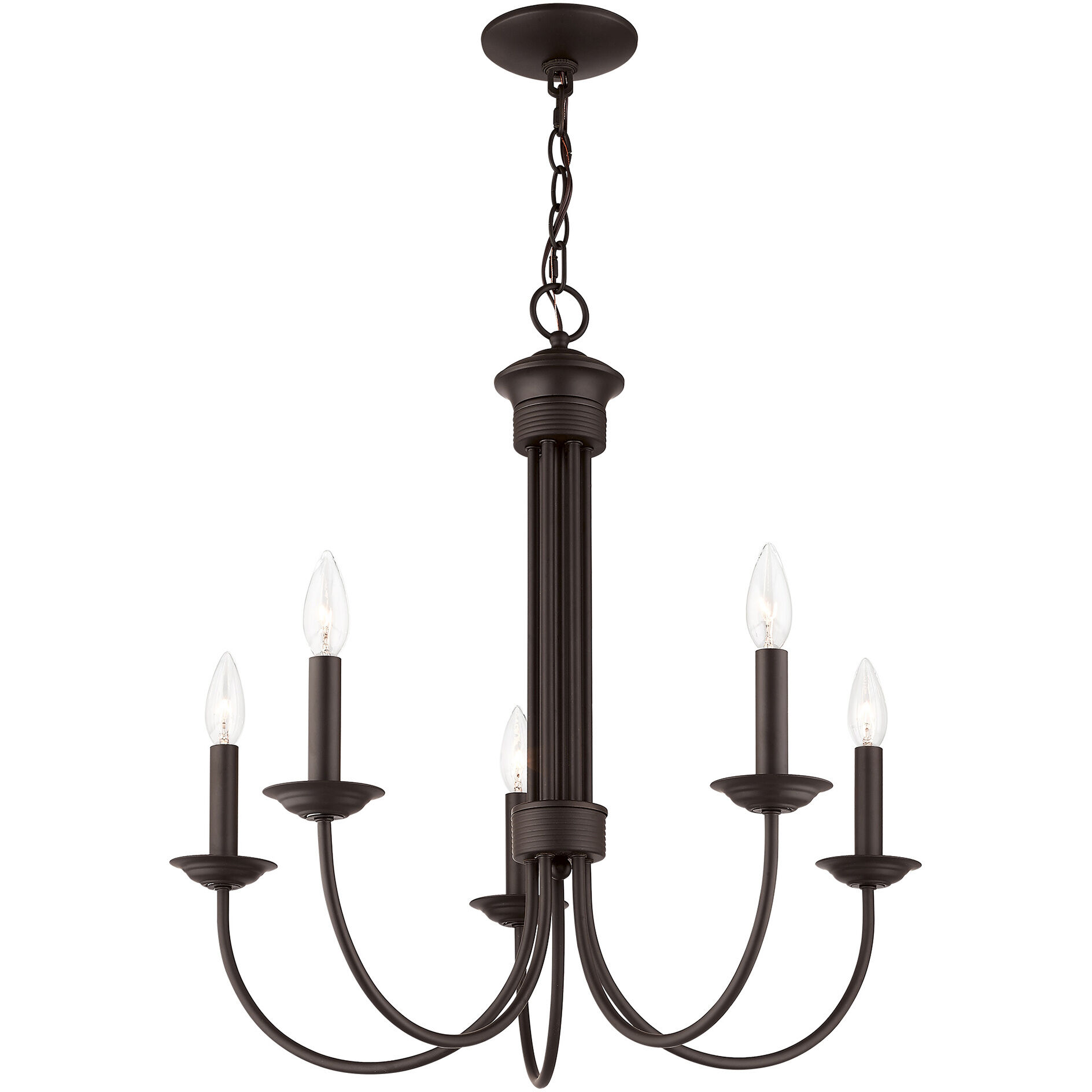 Estate 5 Light 25 inch Bronze Chandelier Ceiling Light