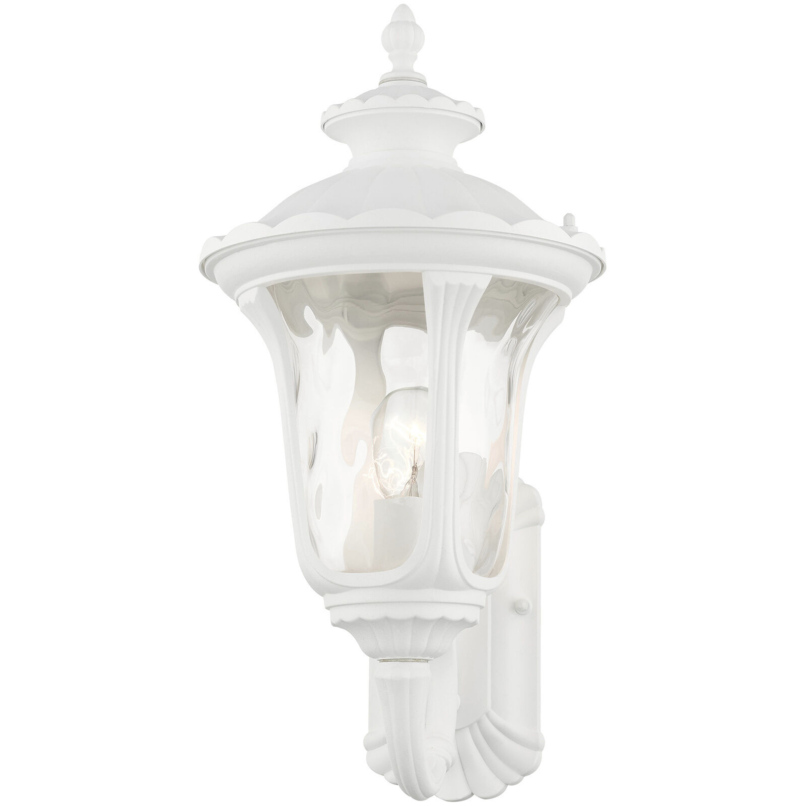 Oxford 1 Light 19 inch Textured White Outdoor Wall Lantern