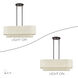 Manorwood 3 Light 30 inch English Bronze Linear Chandelier Ceiling Light, Medium