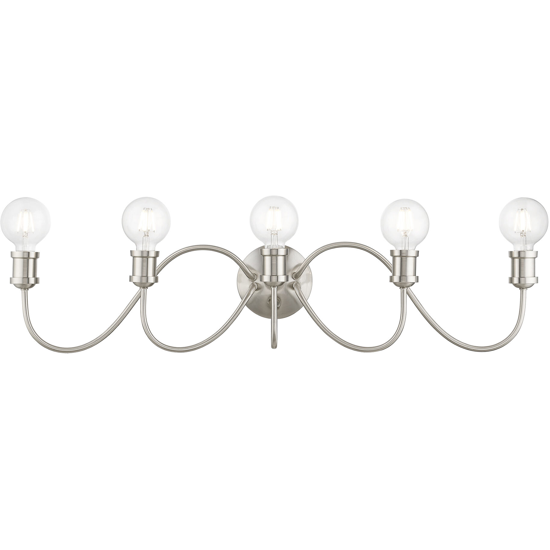 Lansdale 5 Light 34 inch Brushed Nickel Vanity Sconce Wall Light, Large