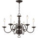 Williamsburgh 6 Light 24 inch Bronze Chandelier Ceiling Light