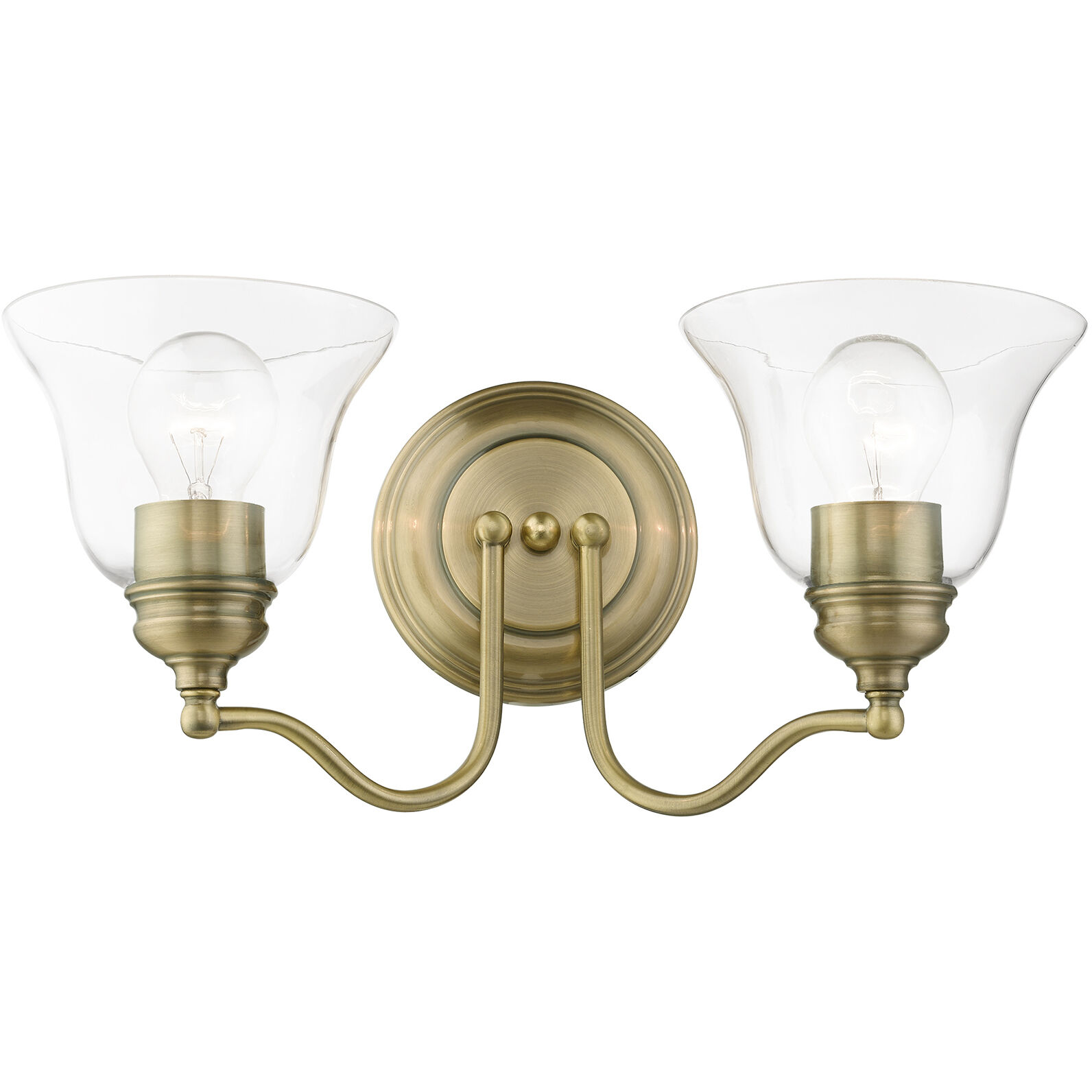 Moreland 2 Light 15 inch Antique Brass Vanity Sconce Wall Light