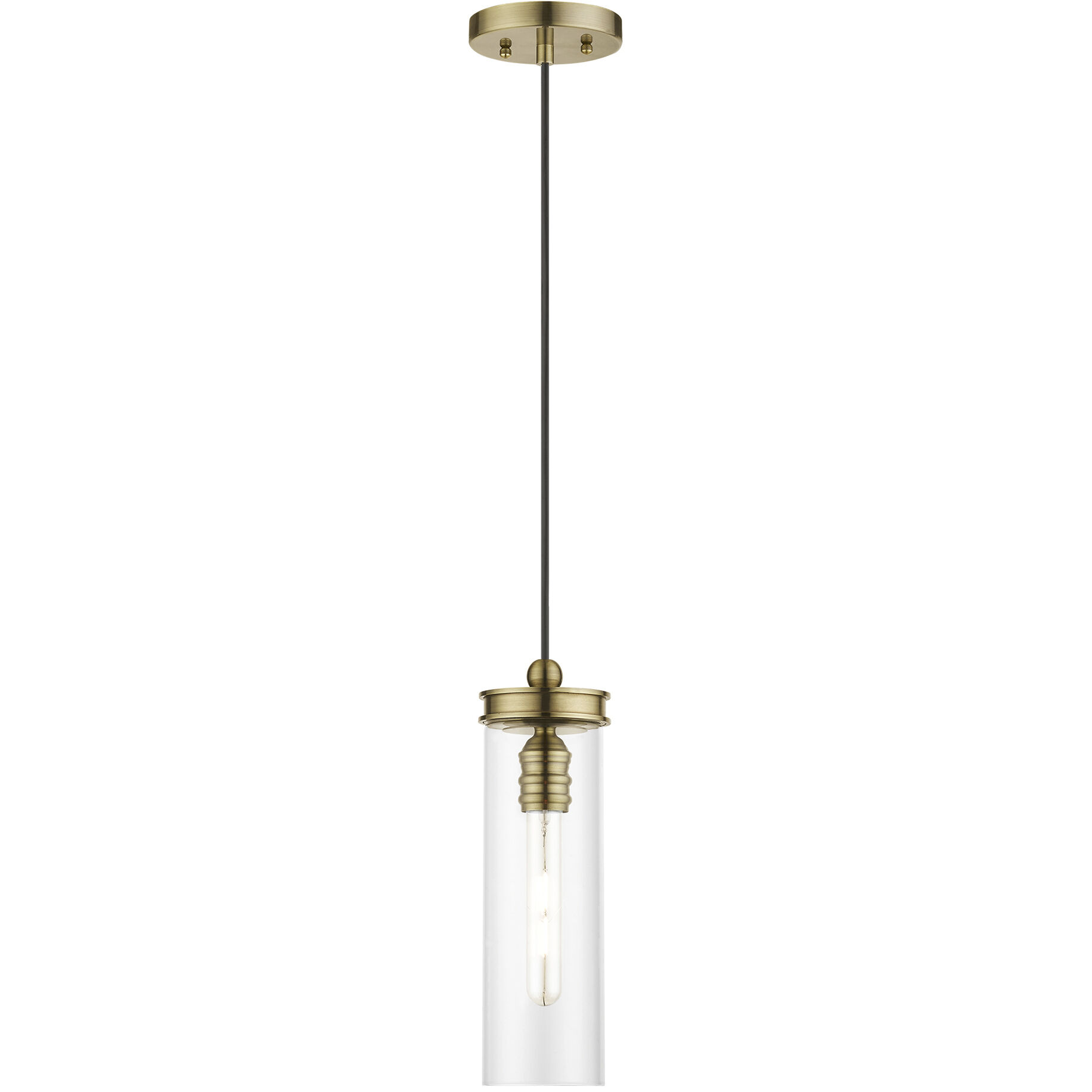 Devoe 1 Light 5 inch Antique Brass Mini Pendant Ceiling Light