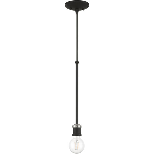 Lansdale 1 Light 5 inch Black with Brushed Nickel Accents Single Pendant Ceiling Light, Single