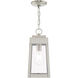 Oslo 1 Light 6 inch Brushed Nickel Outdoor Pendant Lantern