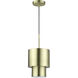 Zolana 1 Light 8.5 inch Antique Brass Mini Pendant Ceiling Light
