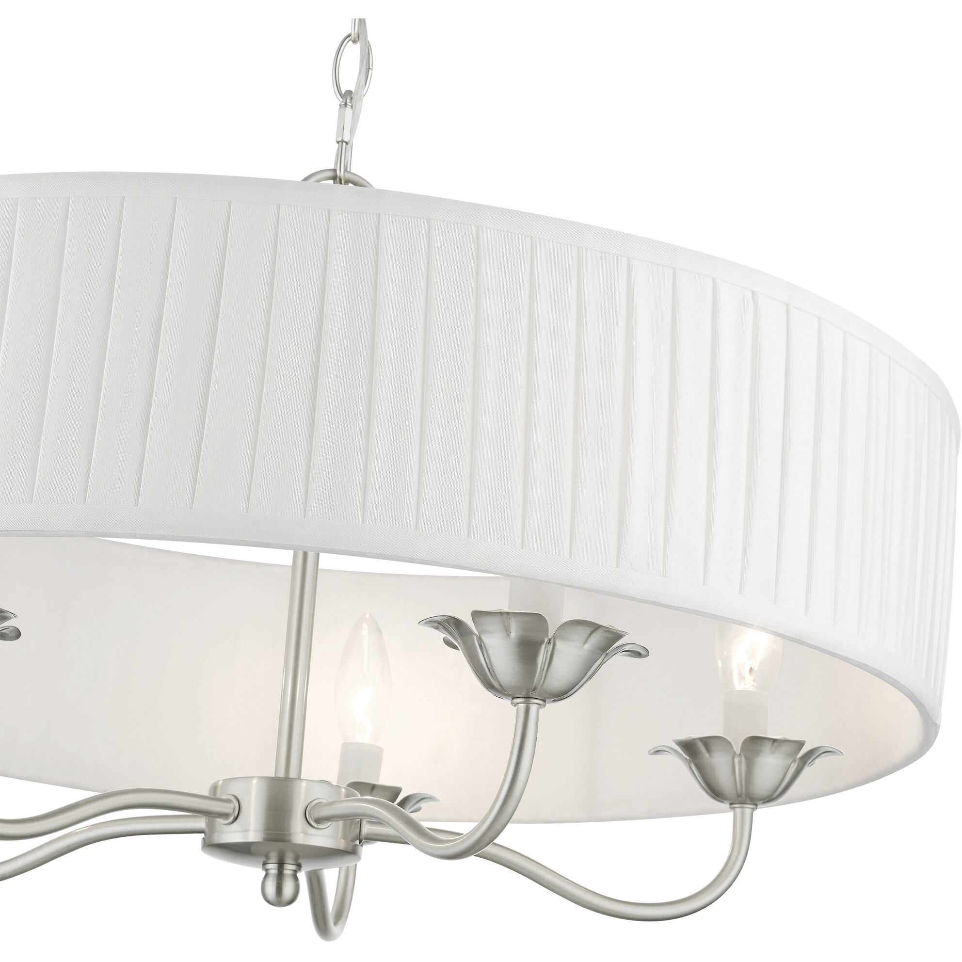 Edinburgh 5 Light 23 inch Brushed Nickel Pendant Chandelier Ceiling Light