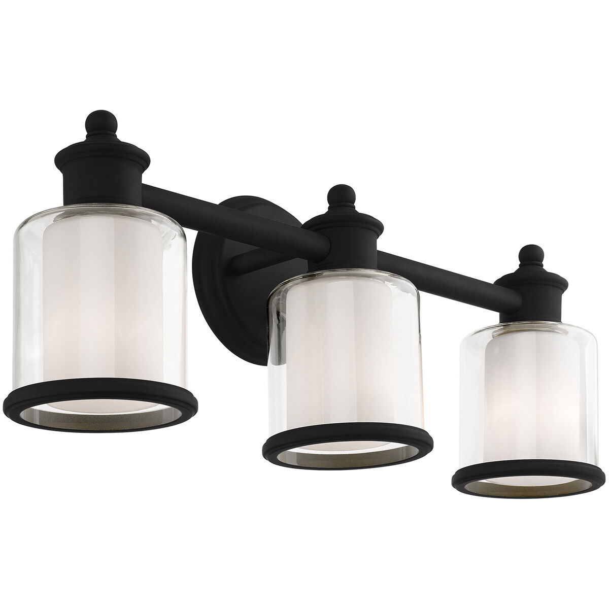 Middlebush 3 Light 24 inch Black Vanity Sconce Wall Light