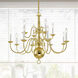 Williamsburgh 12 Light 32 inch Polished Brass Chandelier Ceiling Light