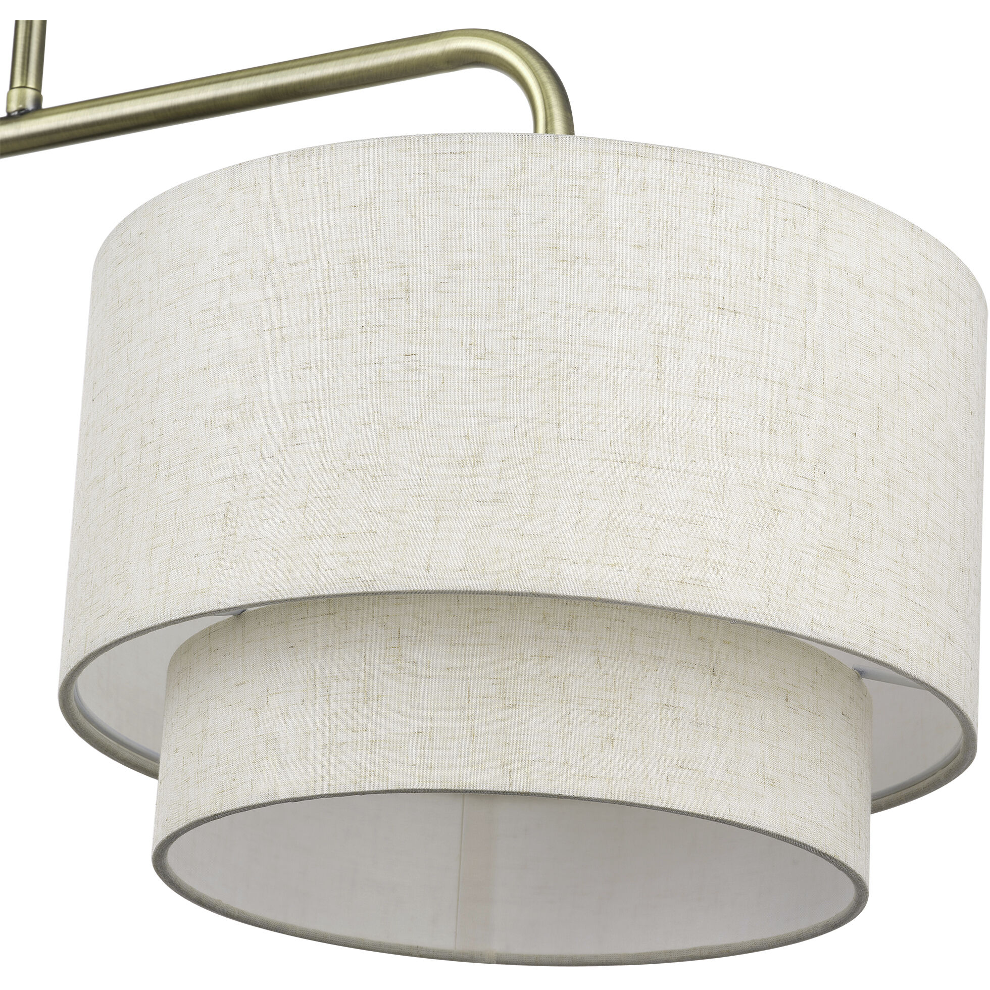 Manorwood 3 Light 48 inch Antique Brass Linear Chandelier Ceiling Light, Extra Large