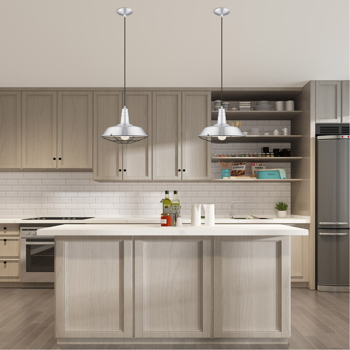 Allison 1 Light 14 inch Brushed Aluminum Mini Pendant Ceiling Light