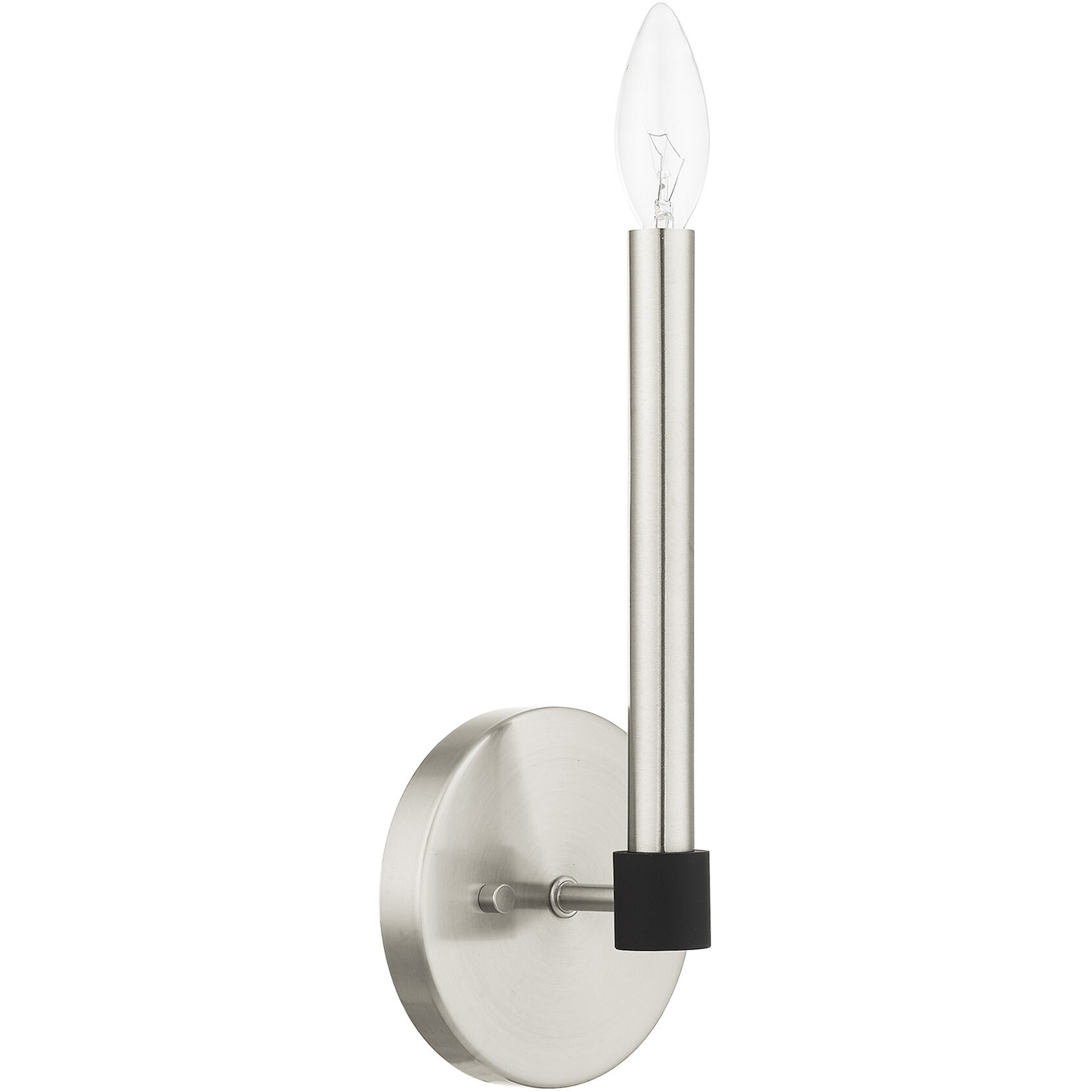 Karlstad 1 Light 5 inch Brushed Nickel with Satin Brass Accents ADA Sconce Wall Light