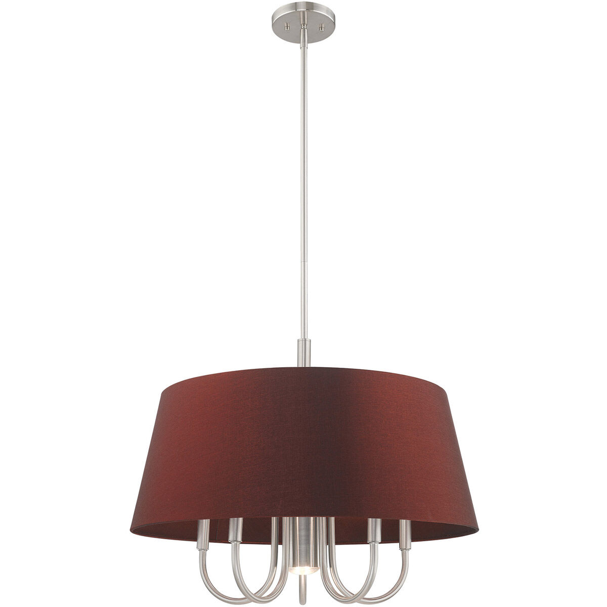 Belclaire 6 Light 24 inch Brushed Nickel Pendant Chandelier Ceiling Light