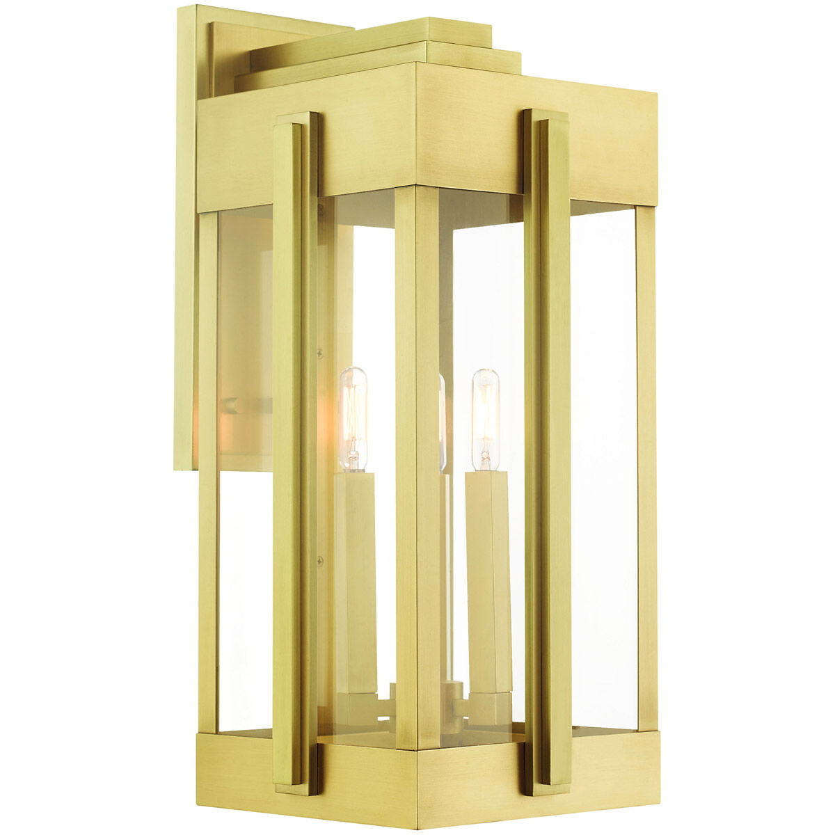 Lexington 3 Light 23 inch Natural Brass Outdoor Wall Lantern