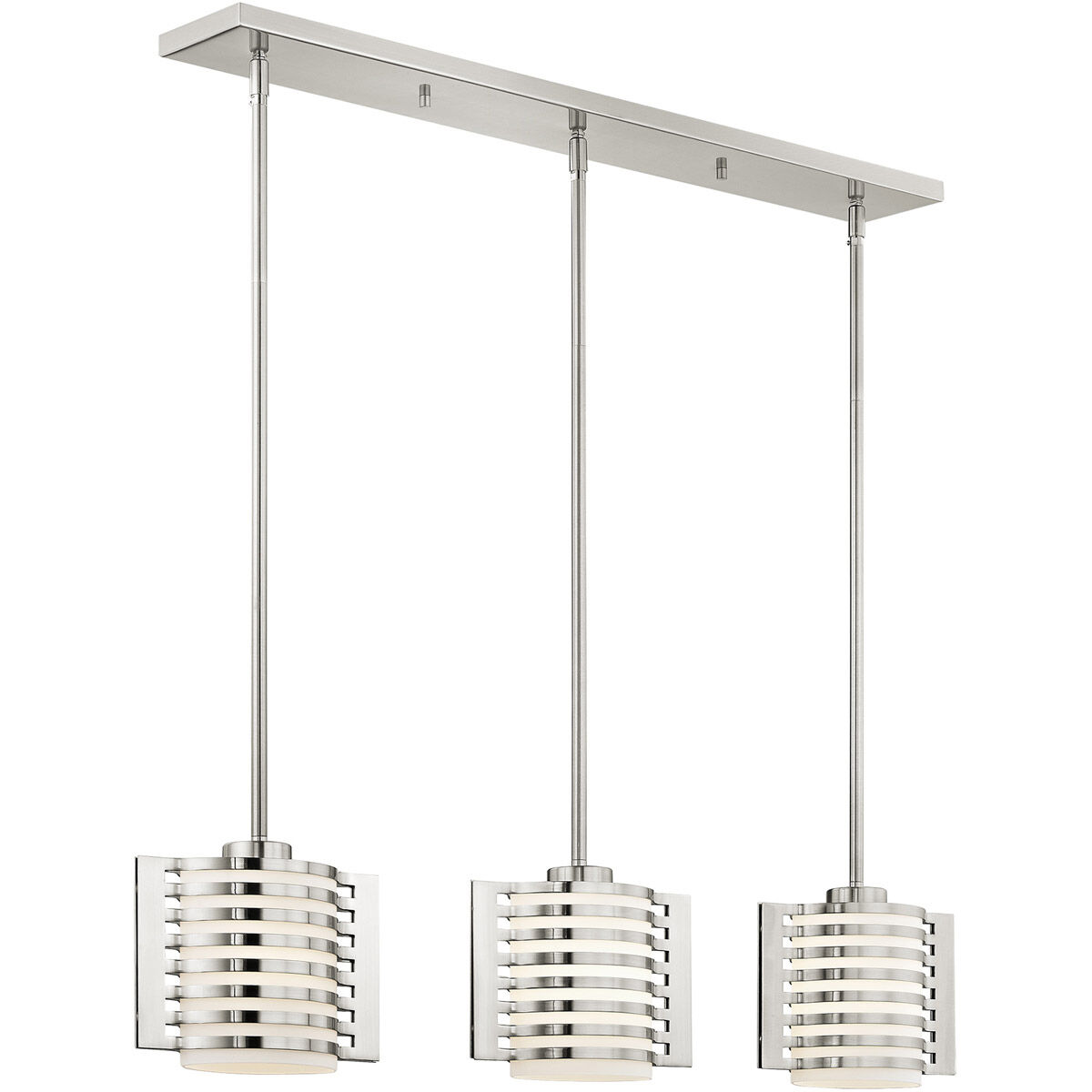 Mission 3 Light 25 inch Brushed Nickel Bath Vanity Wall Light