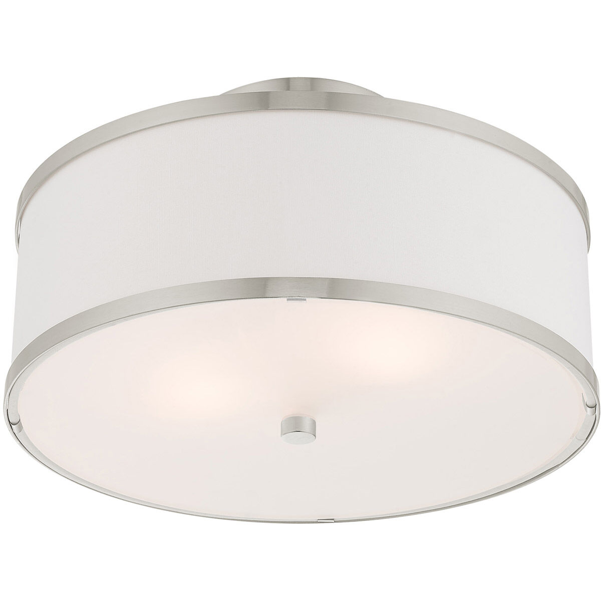 Park Ridge 2 Light 13 inch Brushed Nickel Semi-Flush Mount Ceiling Light