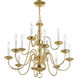 Williamsburgh 12 Light 26 inch Polished Brass Chandelier Ceiling Light