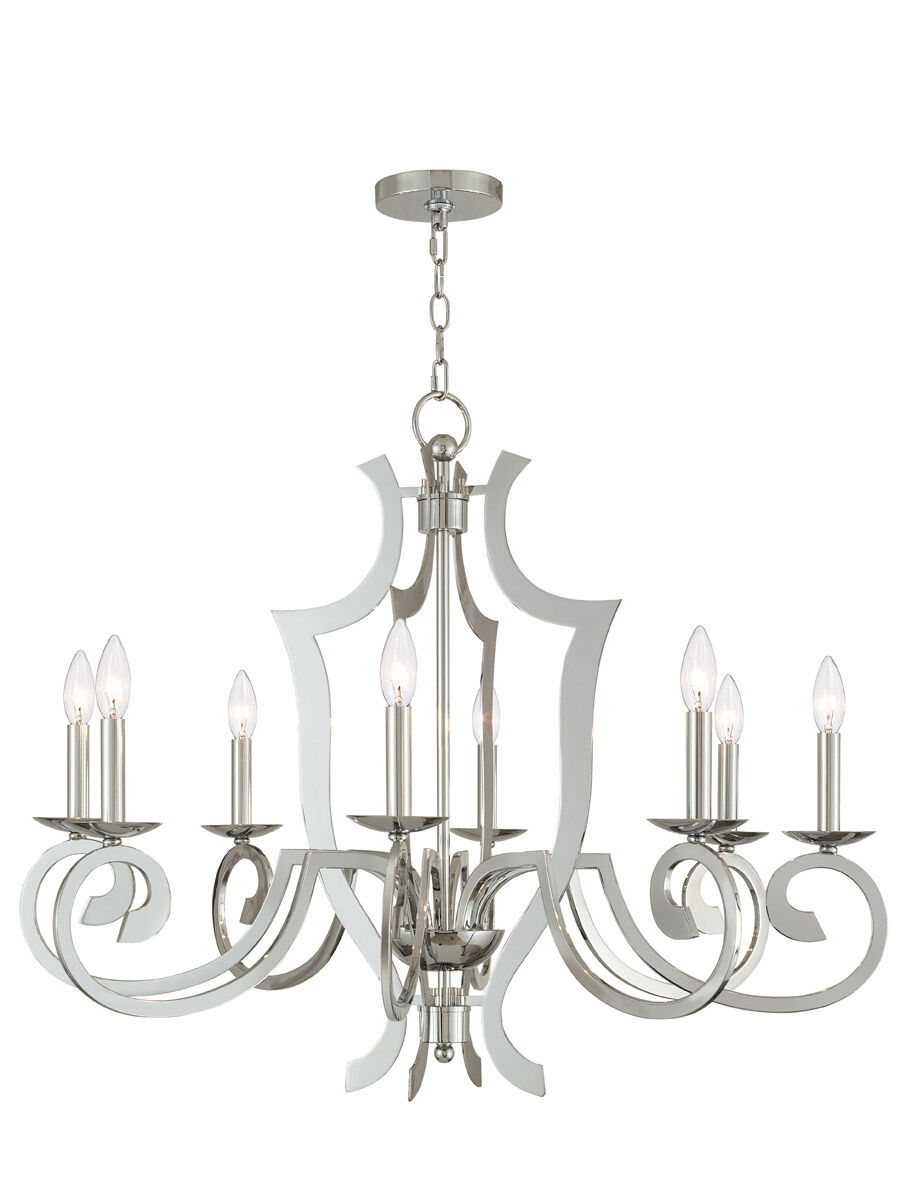 Aldrich 8 Light 33 inch Polished Chrome Chandelier Ceiling Light
